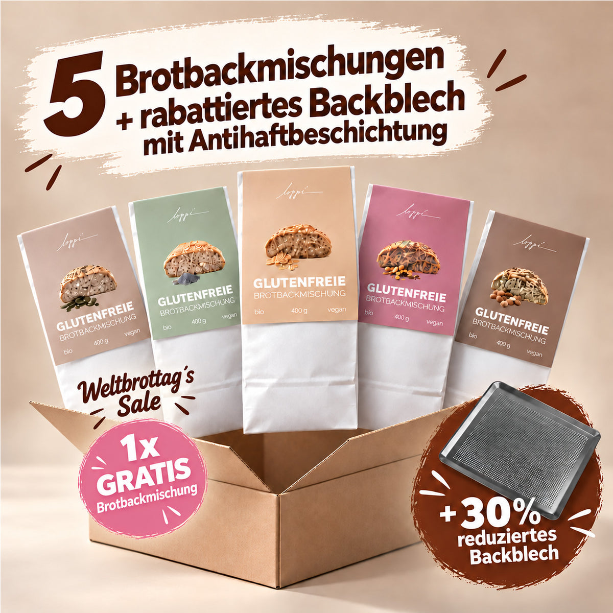 Brot Starter Bundle inkl. Backblech